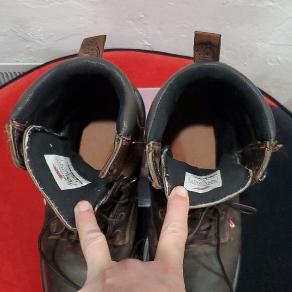 Red Wings 4200 High Steel Toe Boots in Brown Leather Size 10 - Picture 11 of 16